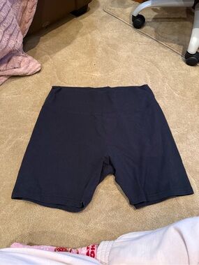 aerie black High-Rise Bike Shorts